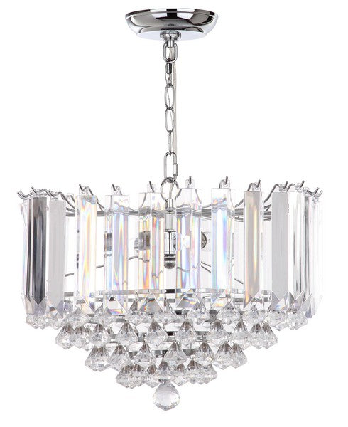 Safavieh Hampton 2 Light Chrome 16.5-Inch Dia Glass Pendant