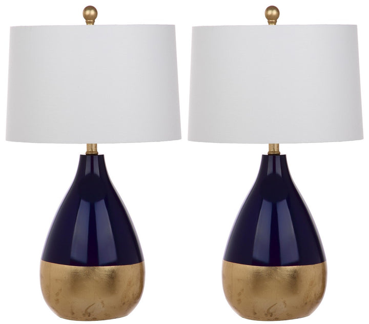 Safavieh Kingship 24-Inch H Navy And Gold Table Lamp