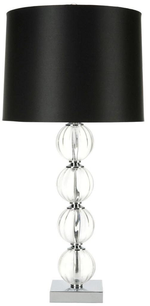 Safavieh Amanda 31-Inch H Black Crystal Glass Globe Lamp