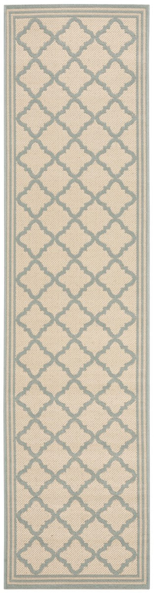 Safavieh Linden 100 Power Loomed Rugs In Cream / Aqua