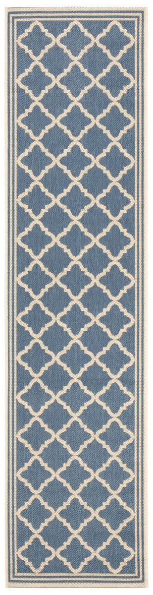 Safavieh Linden 100 Power Loomed Rugs In Blue / Creme