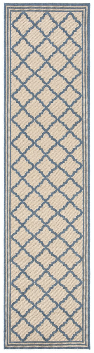 Safavieh Linden 100 Power Loomed Rugs In Cream / Blue