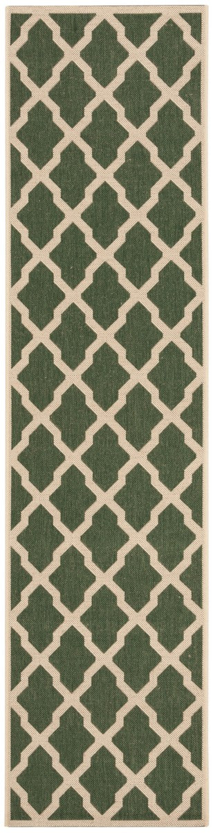 Safavieh Linden 100 Power Loomed Rugs In Green / Creme