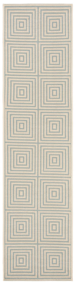 Safavieh Linden 100 Power Loomed Rugs In Cream / Aqua