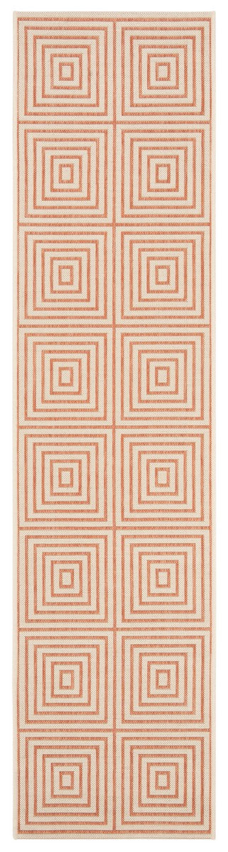 Safavieh Linden 100 Power Loomed Rugs In Cream / Rust