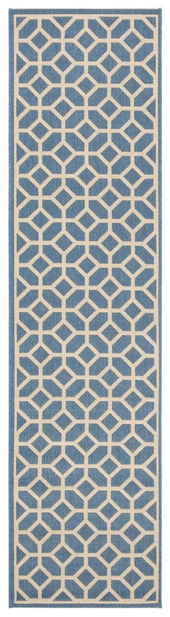 Safavieh Linden 100 Power Loomed Rugs In Blue / Creme