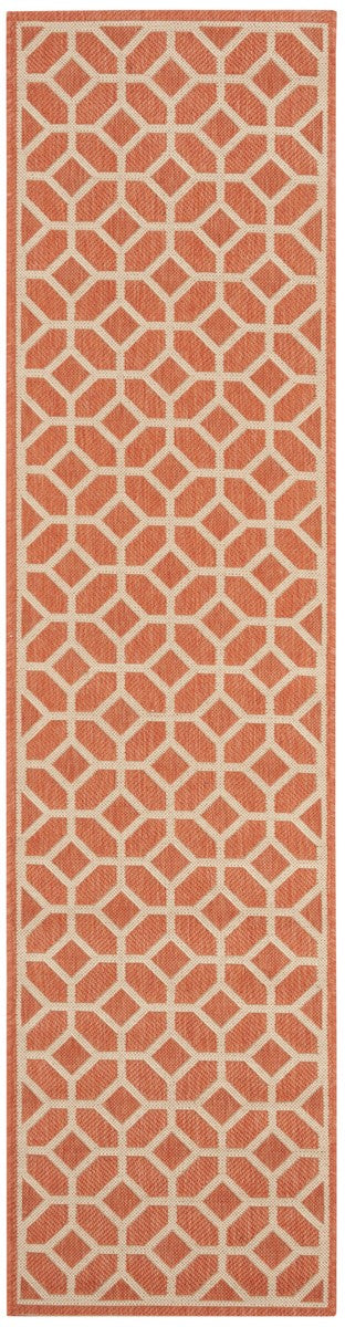 Safavieh Linden 100 Power Loomed Rugs In Rust / Creme