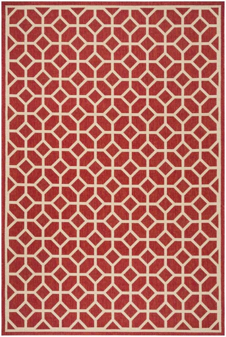 Safavieh Linden 100 Power Loomed Rugs In Red / Creme