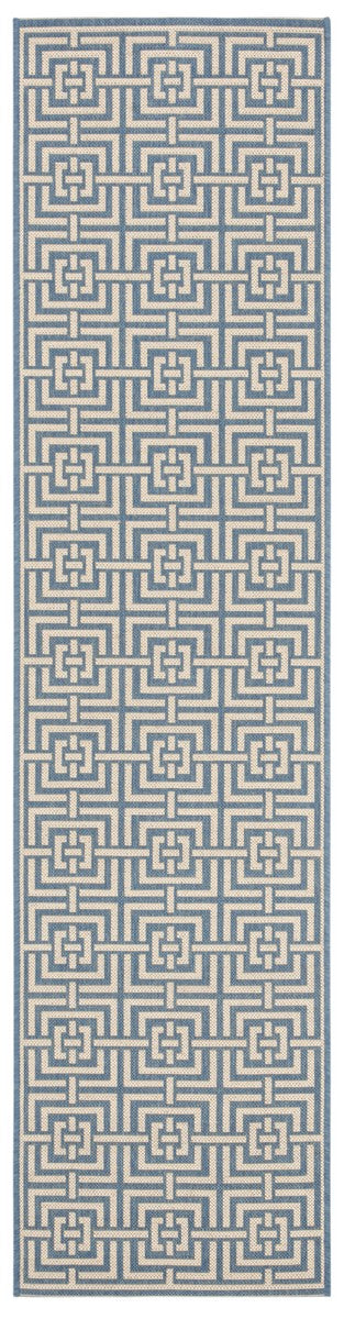 Safavieh Linden 100 Power Loomed Rugs In Blue / Creme