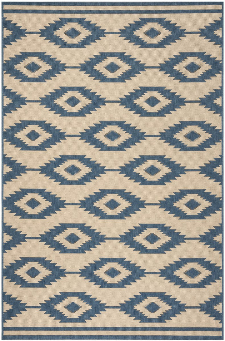 Safavieh Linden 100 Power Loomed Rugs In Blue / Creme