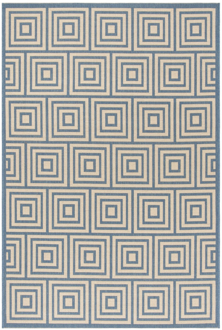 Safavieh Linden 100 Power Loomed Rugs In Cream / Blue