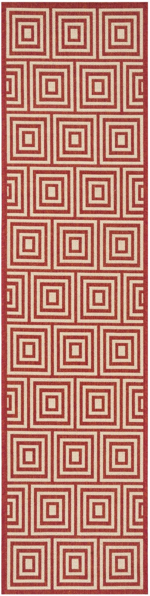 Safavieh Linden 100 Power Loomed Rugs In Red / Creme