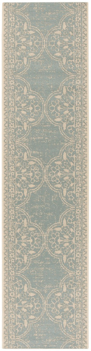 Safavieh Linden 100 Power Loomed Rugs In Cream / Aqua