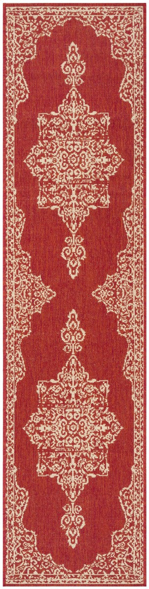 Safavieh Linden 100 Power Loomed Rugs In Red / Creme