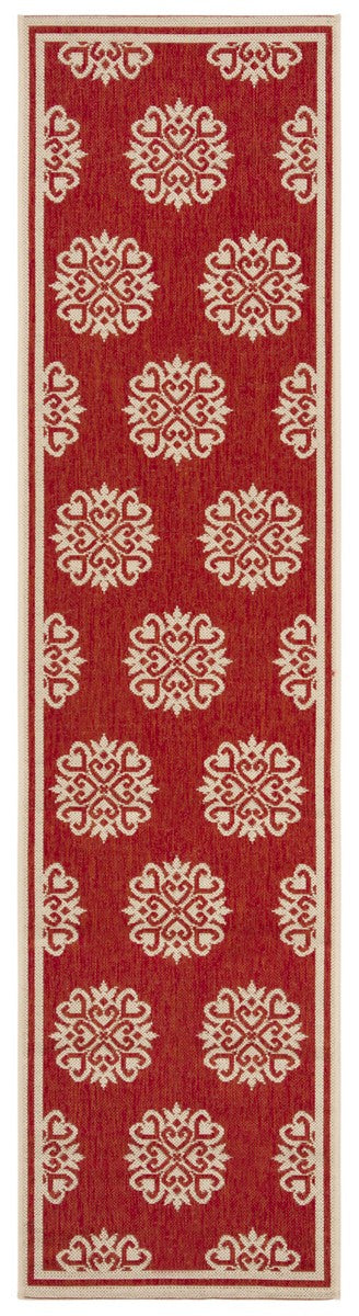Safavieh Linden 100 Power Loomed Rugs In Red / Creme