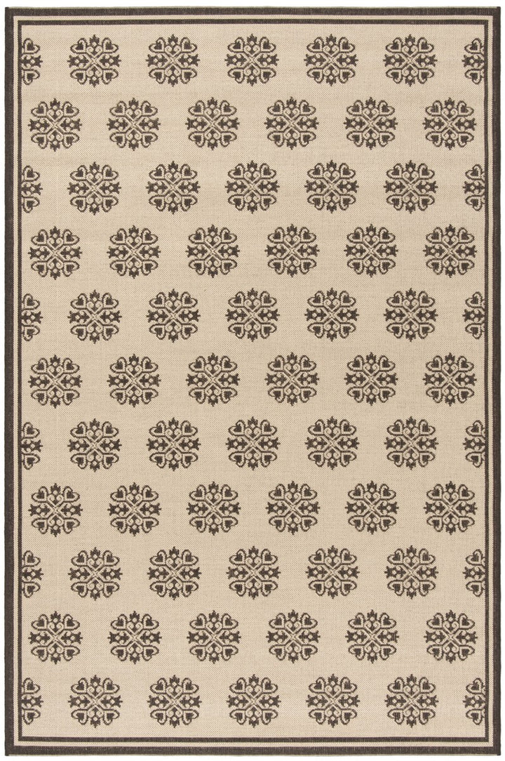 Safavieh Linden 100 Power Loomed Rugs In Creme / Brown