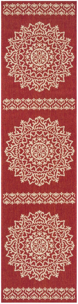 Safavieh Linden 100 Power Loomed Rugs In Red / Creme