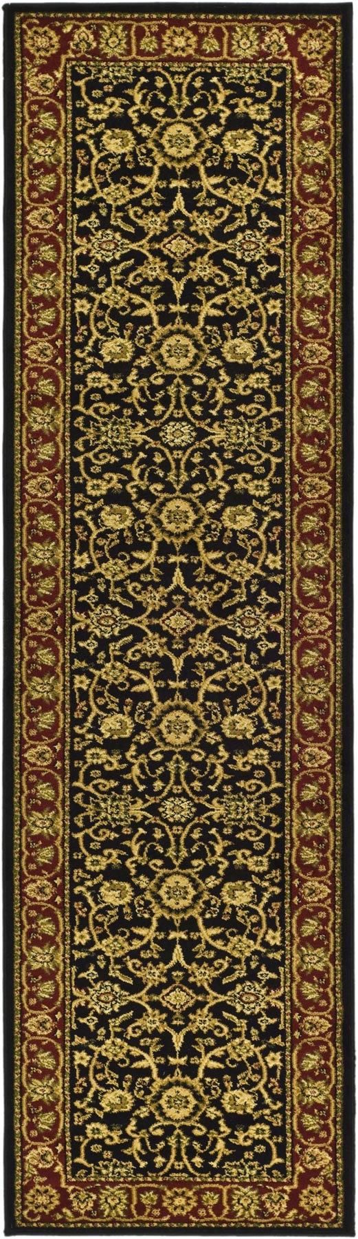 Safavieh Lyndhurst Power Loomed Jute Backing Rugs In Black / Red