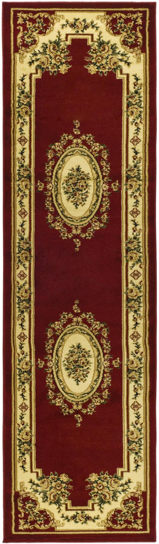 Safavieh Lyndhurst Power Loomed Jute Backing Rugs In Red / Ivory