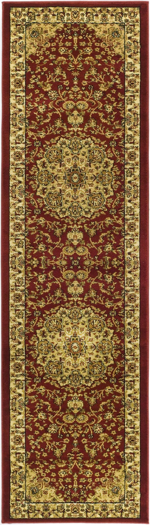 Safavieh Lyndhurst Power Loomed Jute Backing Rugs In Red / Ivory