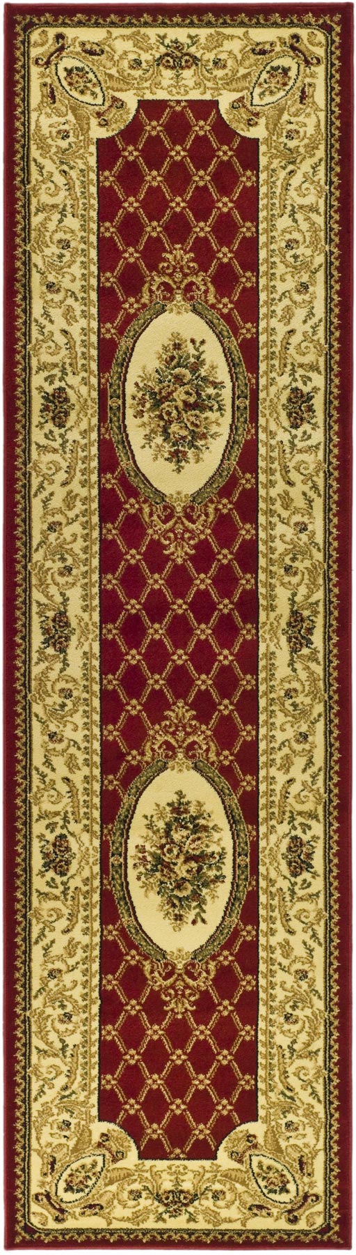 Safavieh Lyndhurst Power Loomed Jute Backing Rugs In Red / Ivory