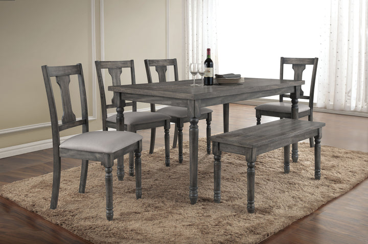 ACME Wallace Dining Table, Weathered Gray