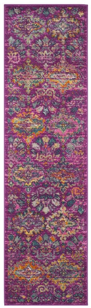 Safavieh Madison Power Loomed Jute Backing Rugs In Fuchsia / Blue