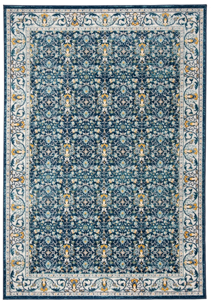 Safavieh Madison Power Loomed Jute Backing Rugs In Navy / Creme