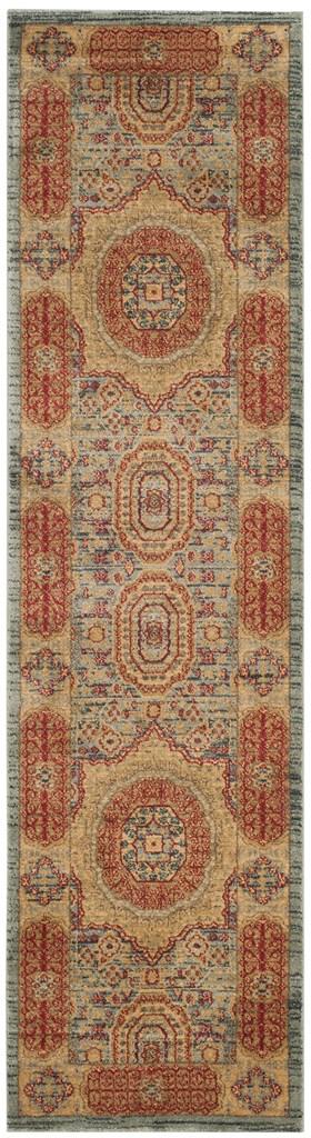 Safavieh Mahal Power Loomed Jute Backing Rugs In Navy / Red