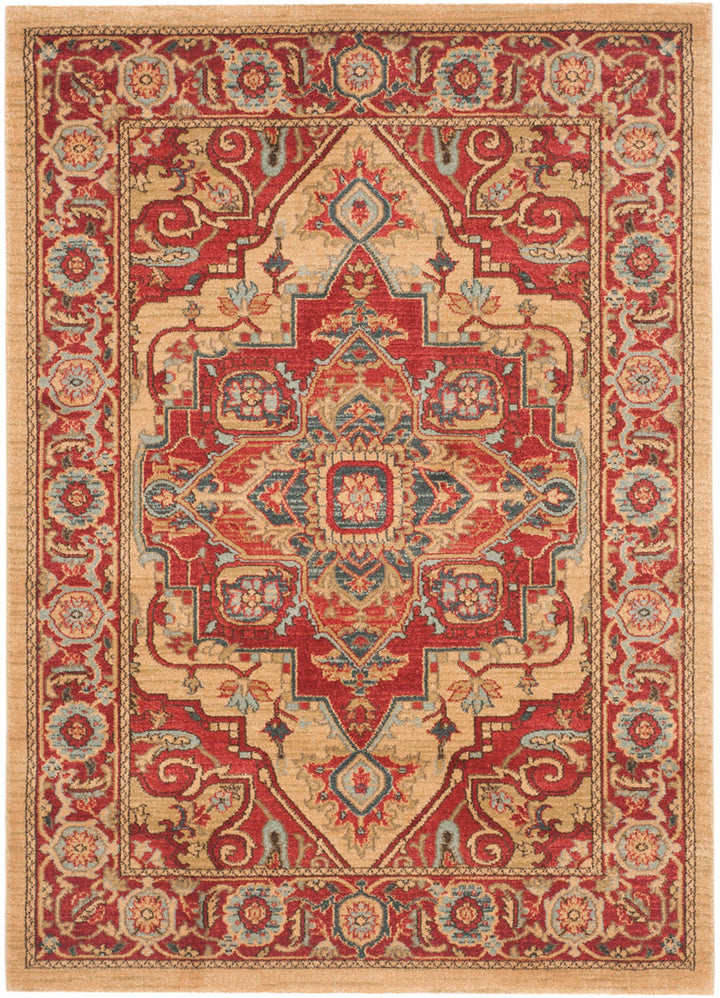 Safavieh Mahal Power Loomed Jute Backing Rugs In Red / Natural