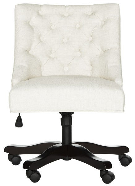 Safavieh Soho Tufted Linen Swivel Desk Chair