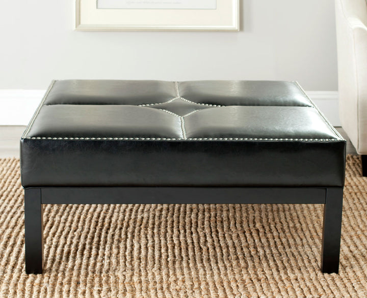 Safavieh Terrence Cocktail Ottoman - Silver Nail Heads