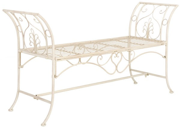 Safavieh Adina Wrought Iron 51.25-Inch W Outdoor Garden Bench