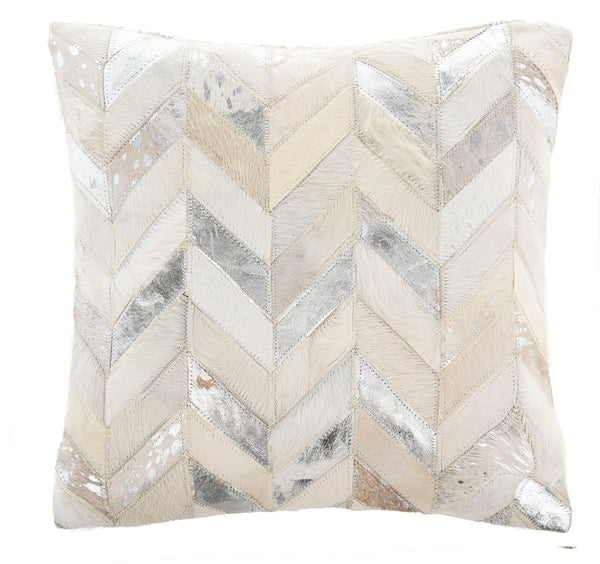 Safavieh Brea Metallic Cowhide Pillow