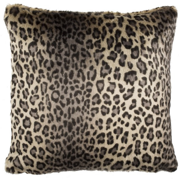 Safavieh Faux Black Leopard Pillow