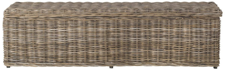 Safavieh Caius Wicker Bench With Storage